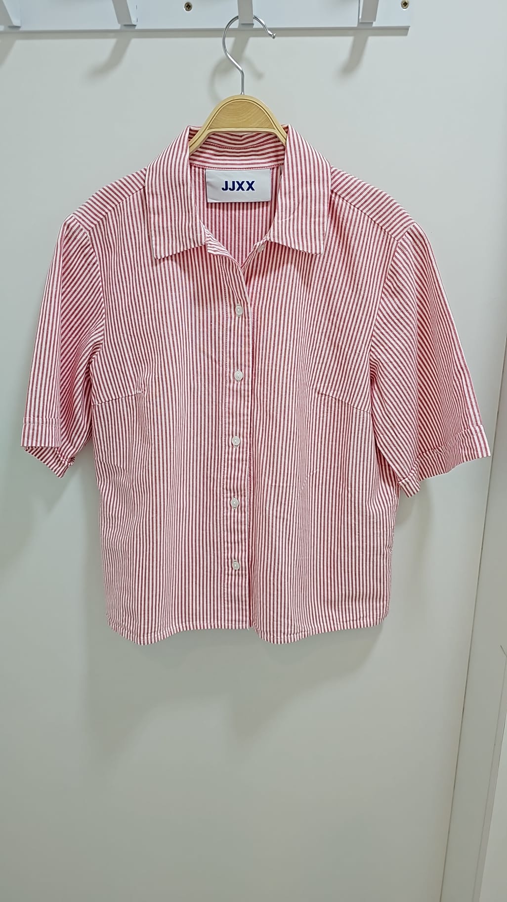 Camisa mujer rayas rojas JJXX