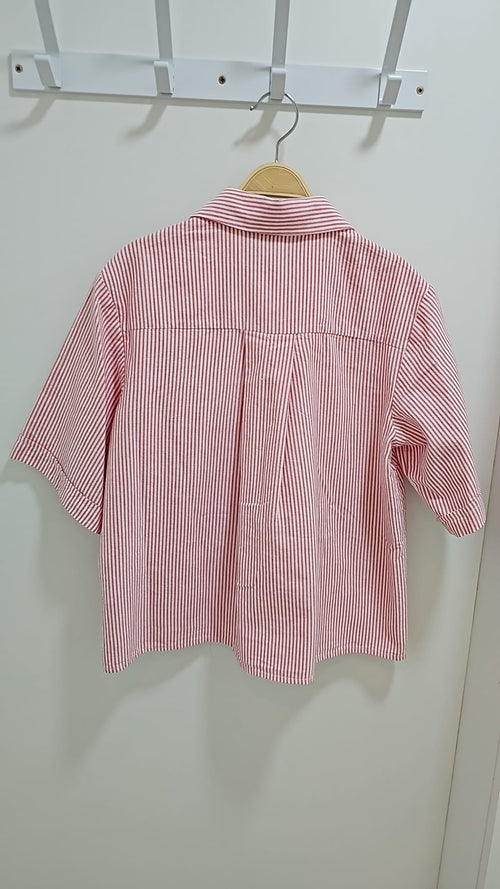 Camisa mujer rayas rojas JJXX